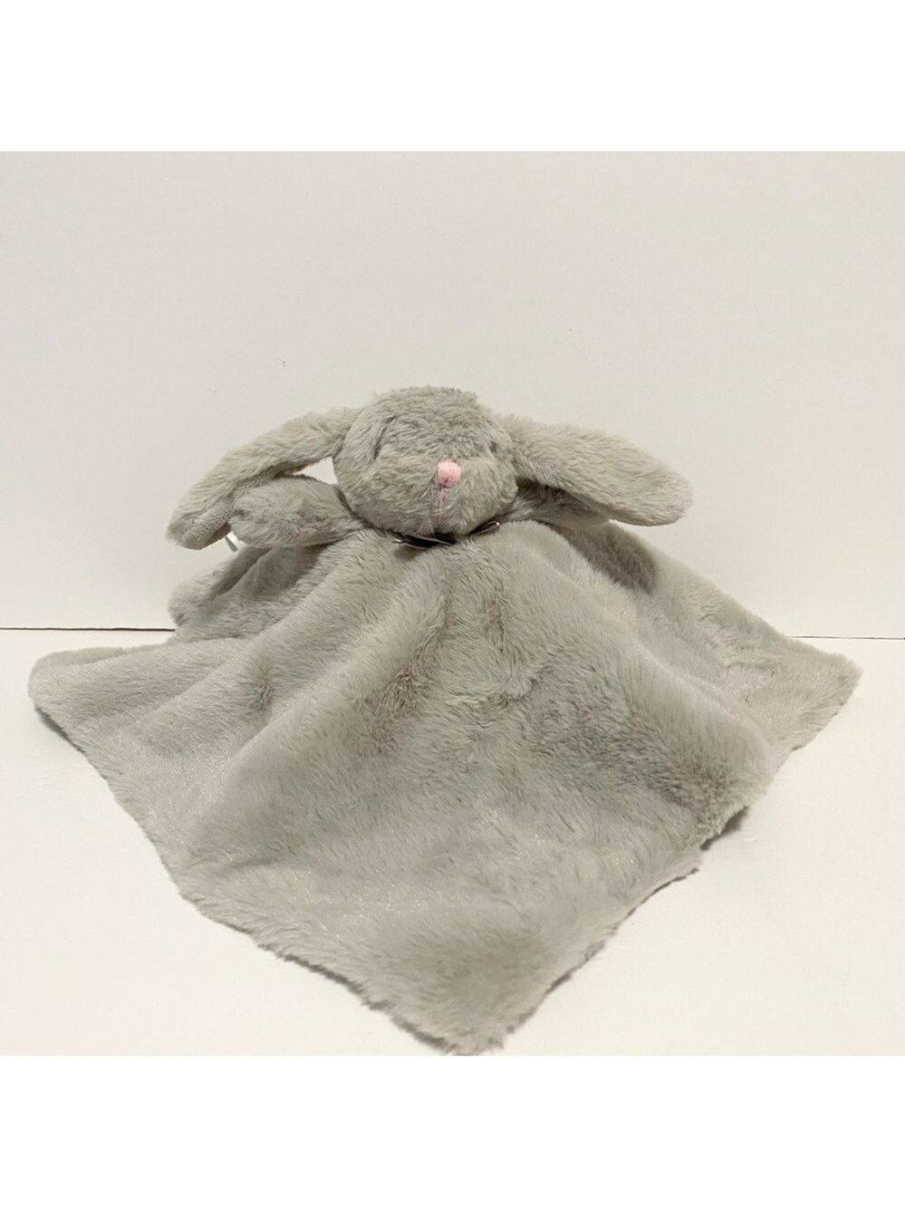 Crevent Baby Lovey Gray Bunny Soft Plush Cuddle Toy Stuffed Animal Nu Nu Toy